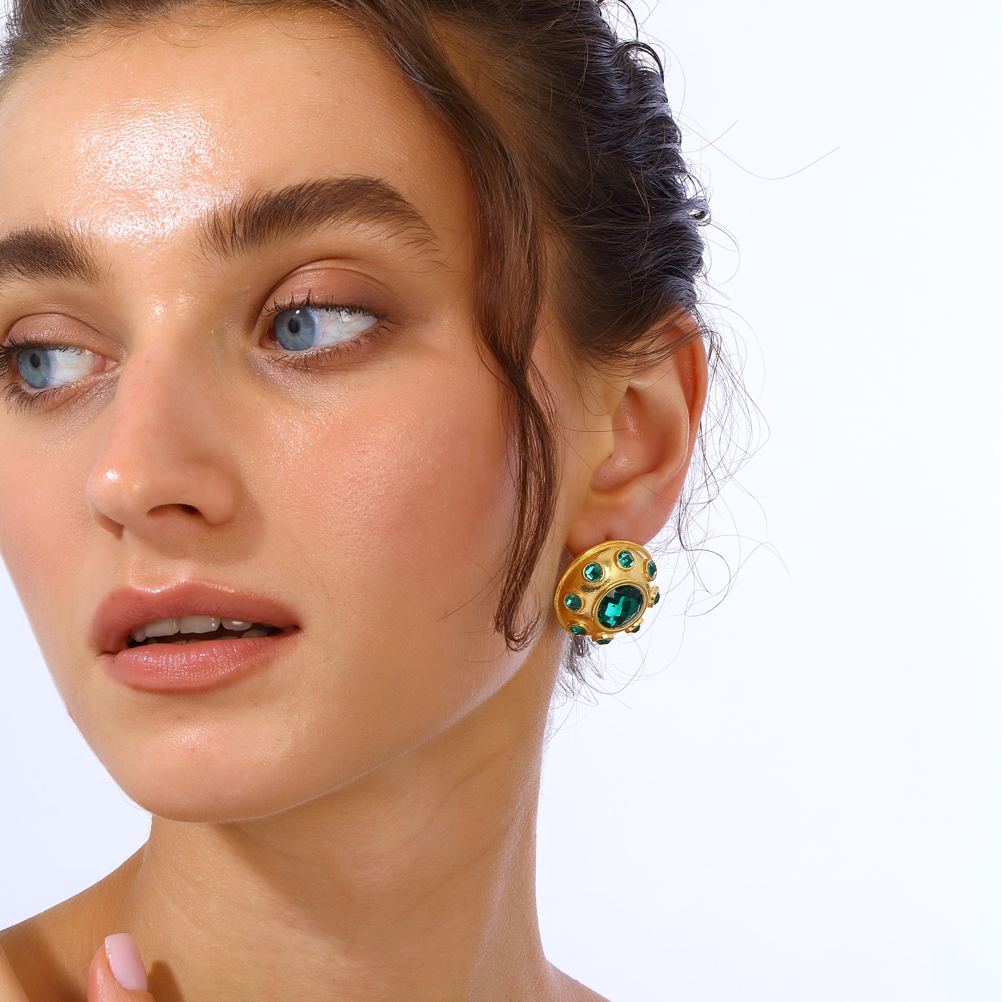 swarovski stone colorful crystal vintage earrings