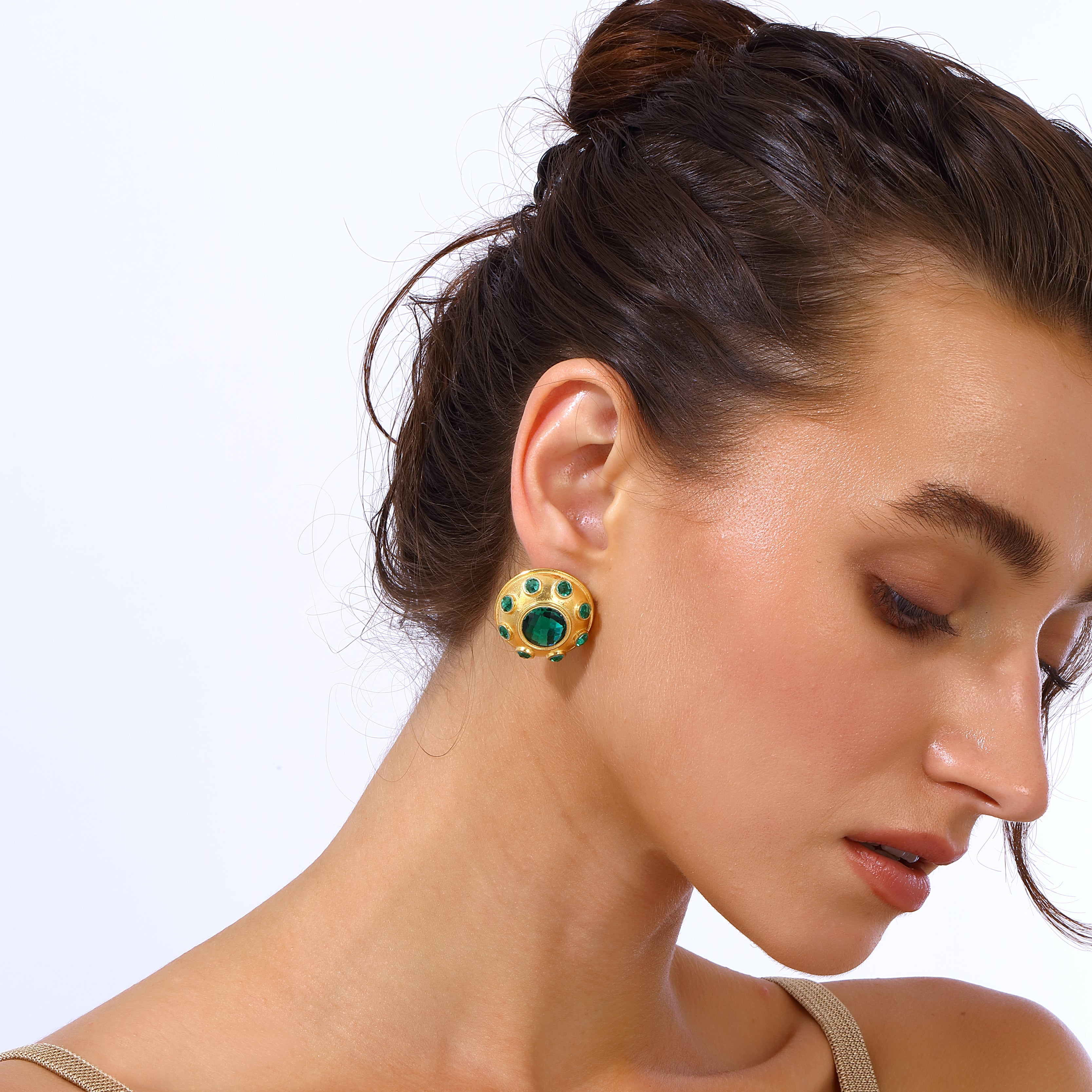 swarovski stone colorful crystal vintage earrings