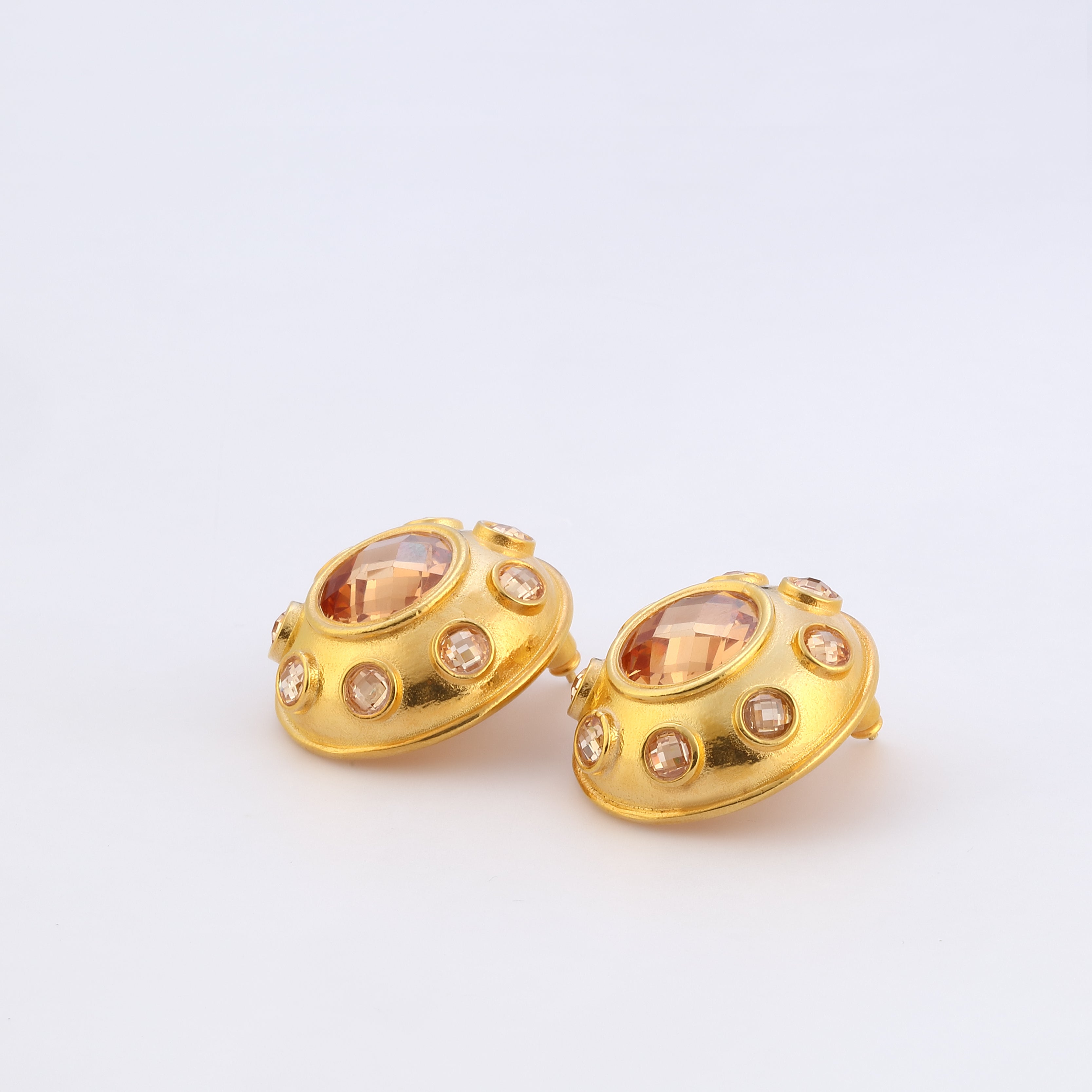 swarovski stone colorful crystal vintage earrings