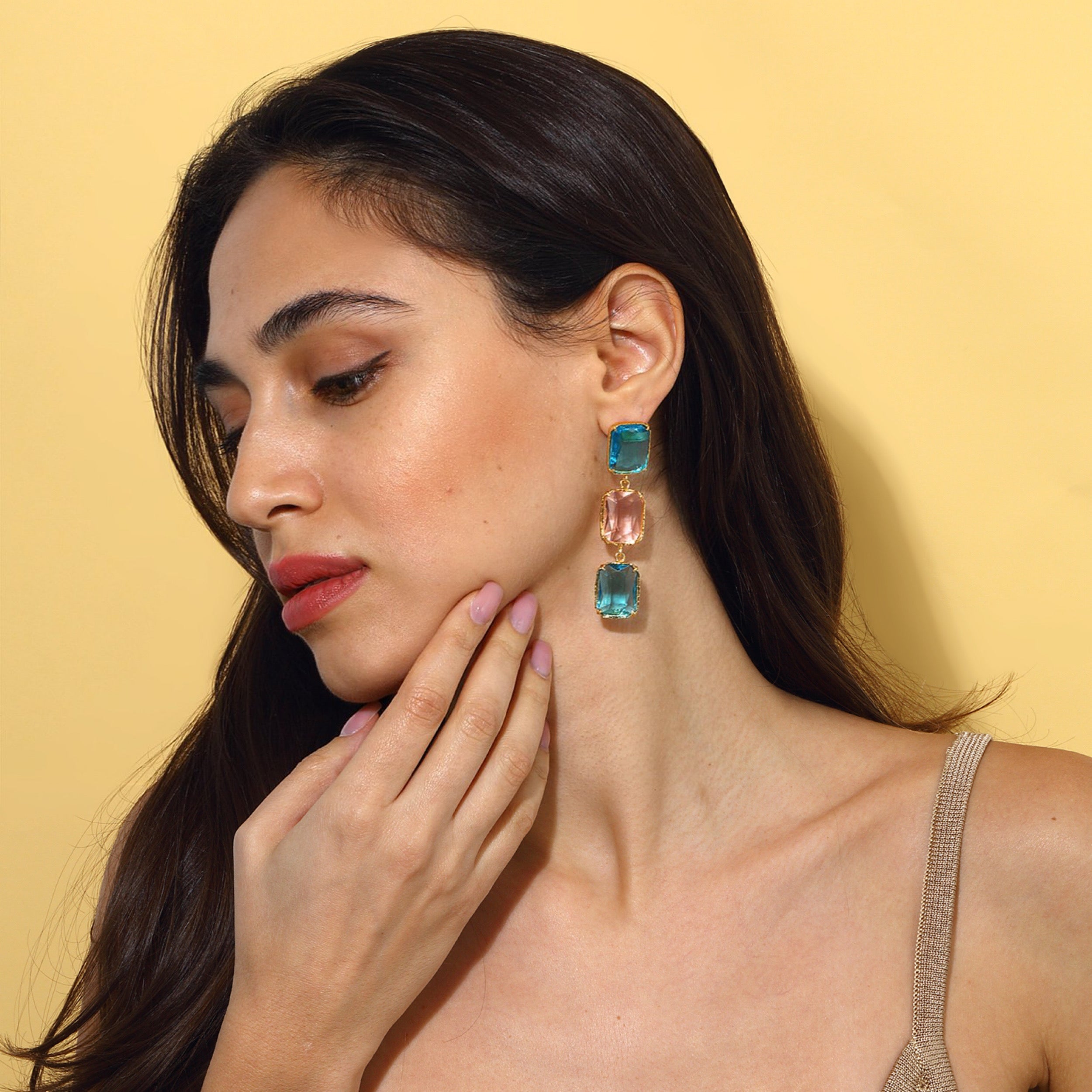 swarovski crystal drop earrings