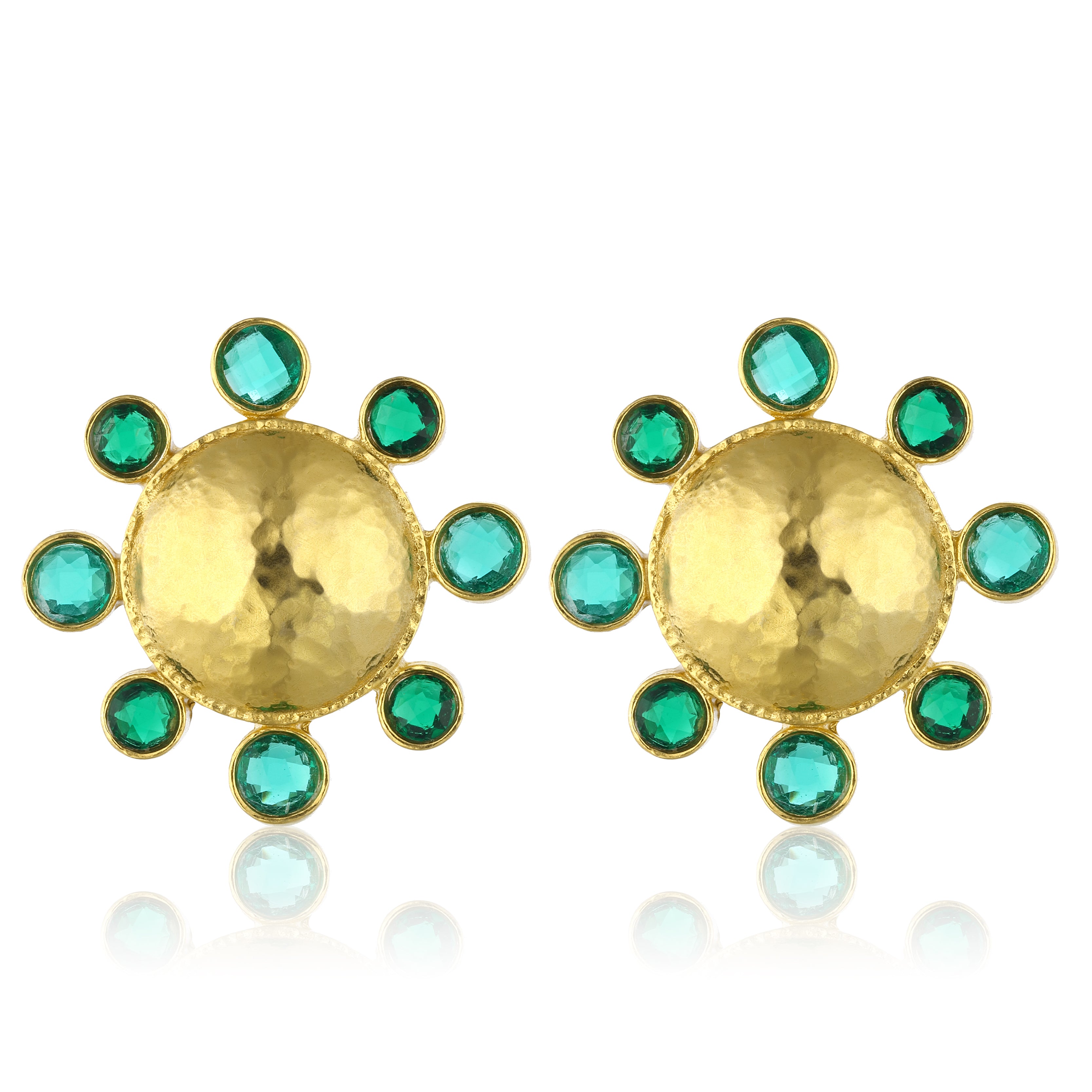 Neptune Earrings - Emerald Green