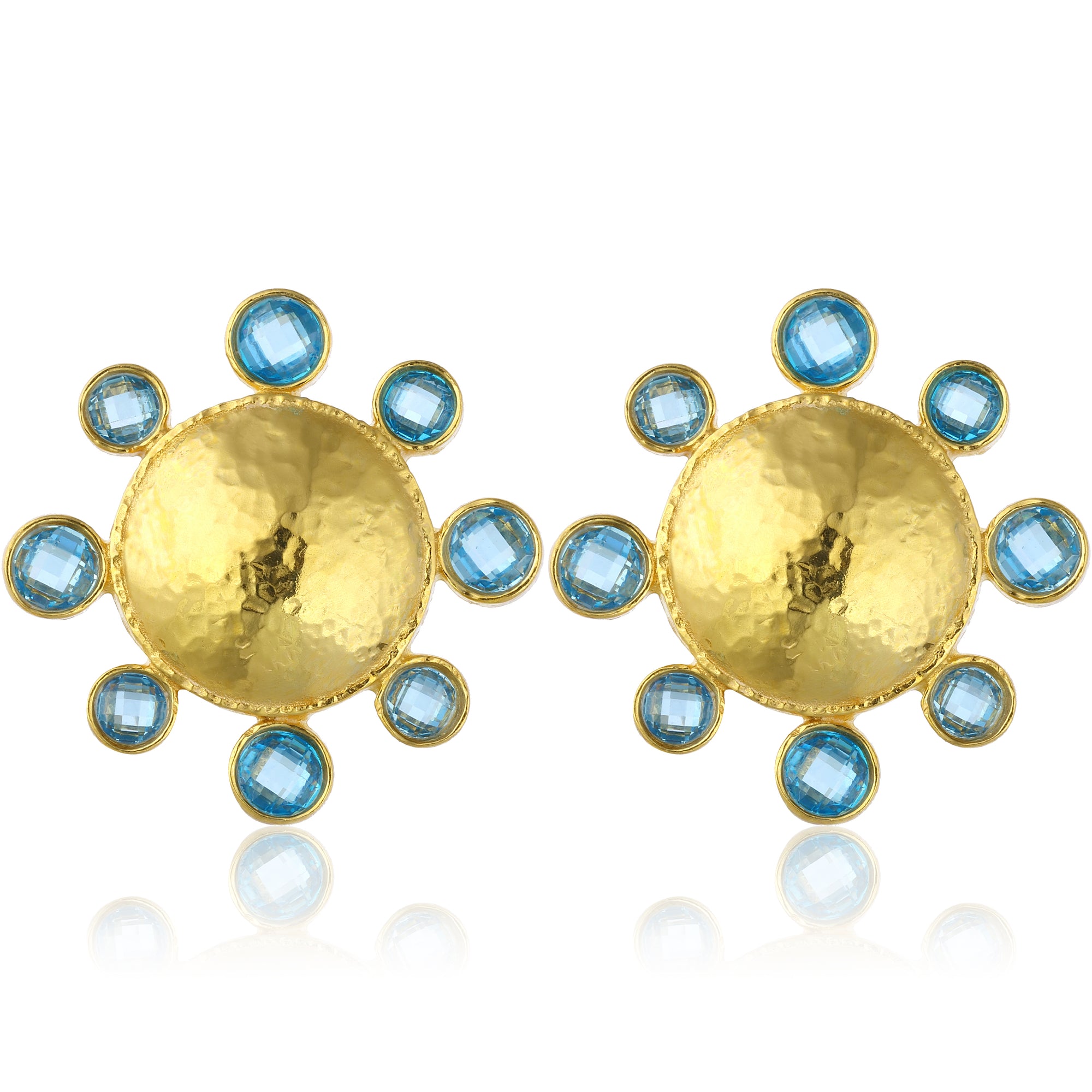 Neptune Earrings - Aquamarine Blue