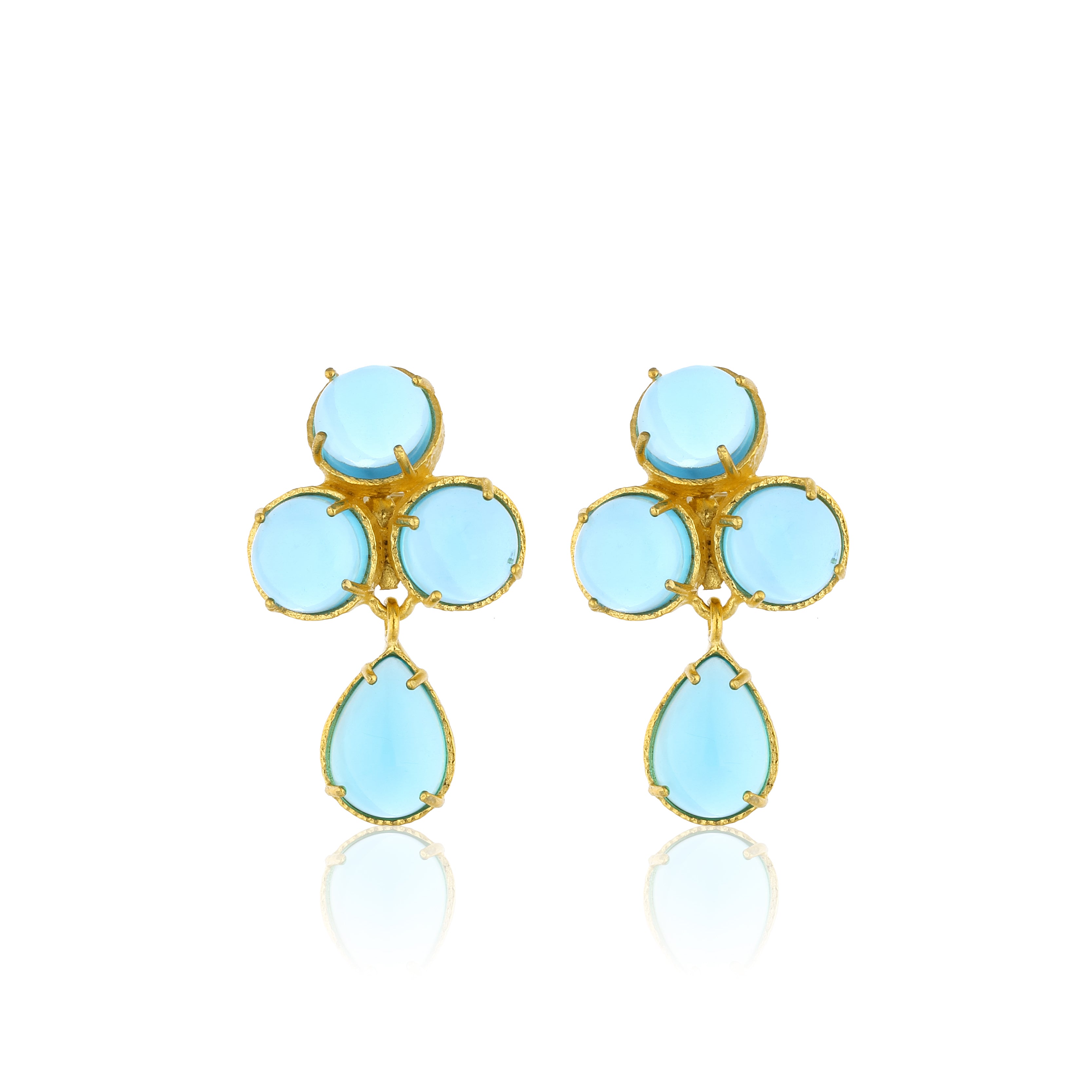 Aqua Earrings - Aquamarine Blue