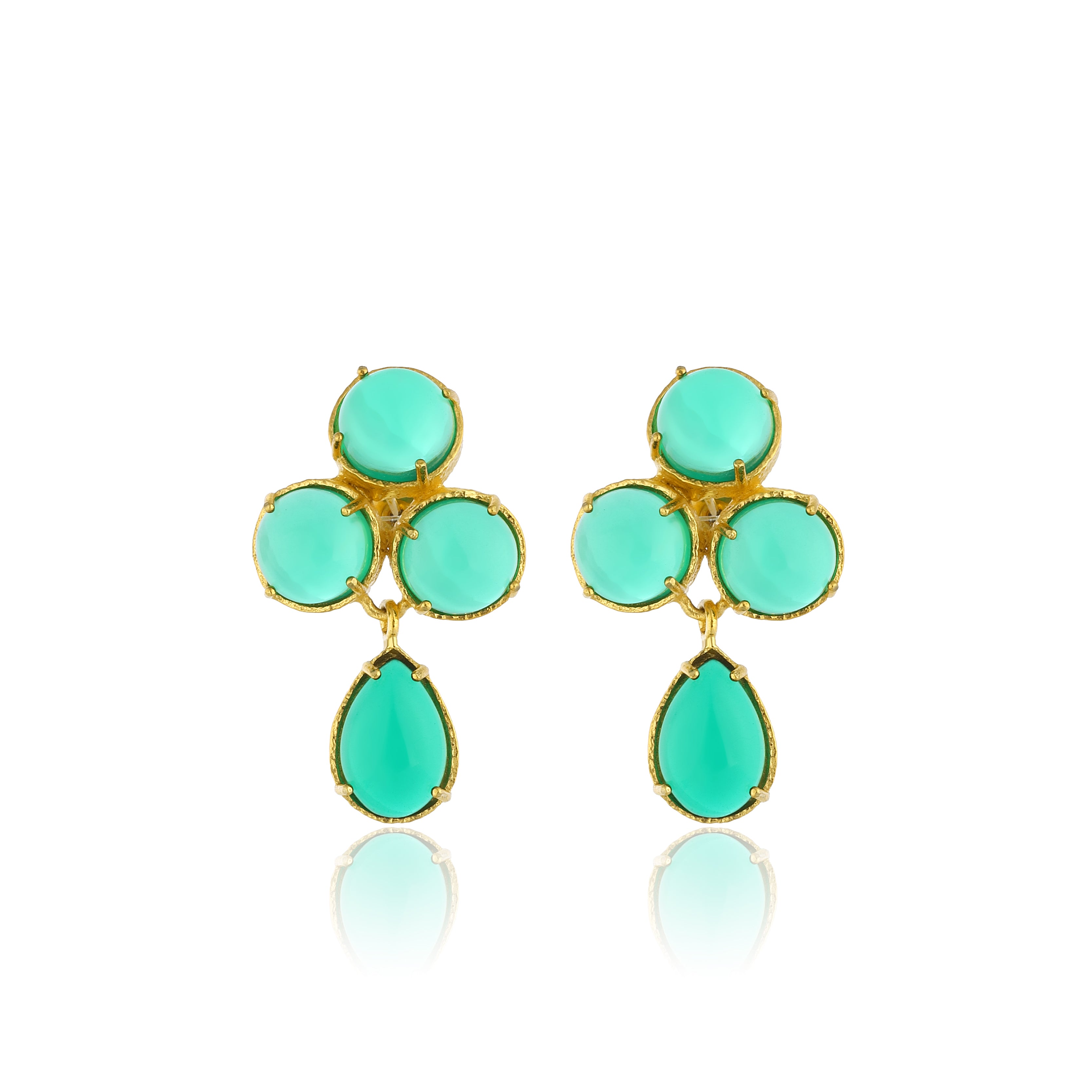 Aqua Earrings - Green