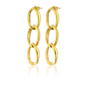 24K gold plated chain earrings