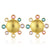 swarovksi stone gold plated statement earrings