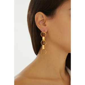 Octagon Chain Drop Earrings