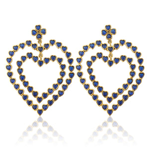 Follow Your Heart Earrings - Dark Blue