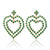 Follow Your Heart Earrings - Emerald Green