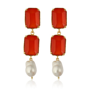 swarovski crystal pearl drop earrings