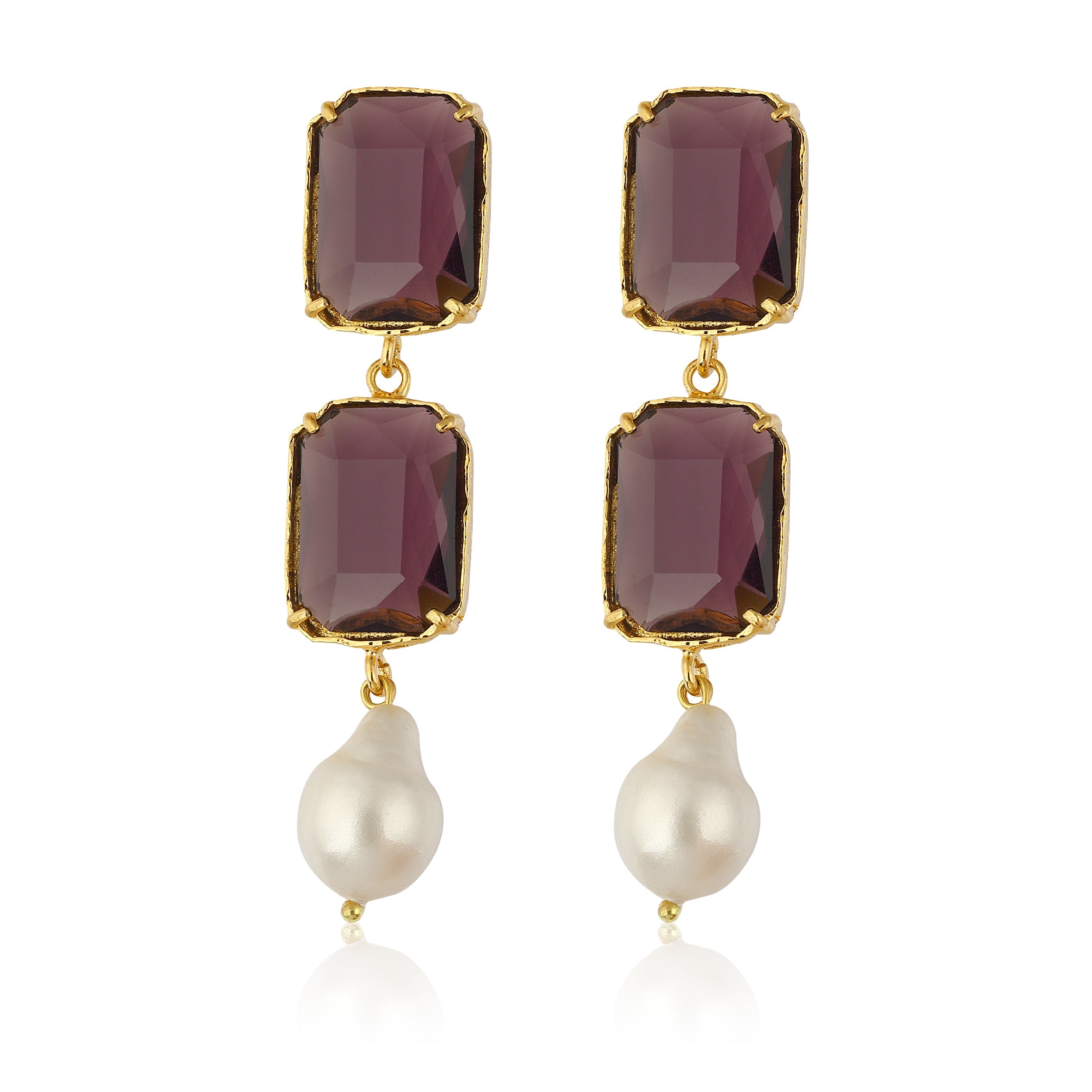 Sloane Earrings - Amethyst