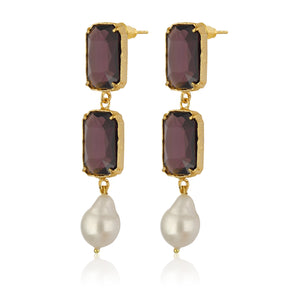 Sloane Earrings - Amethyst