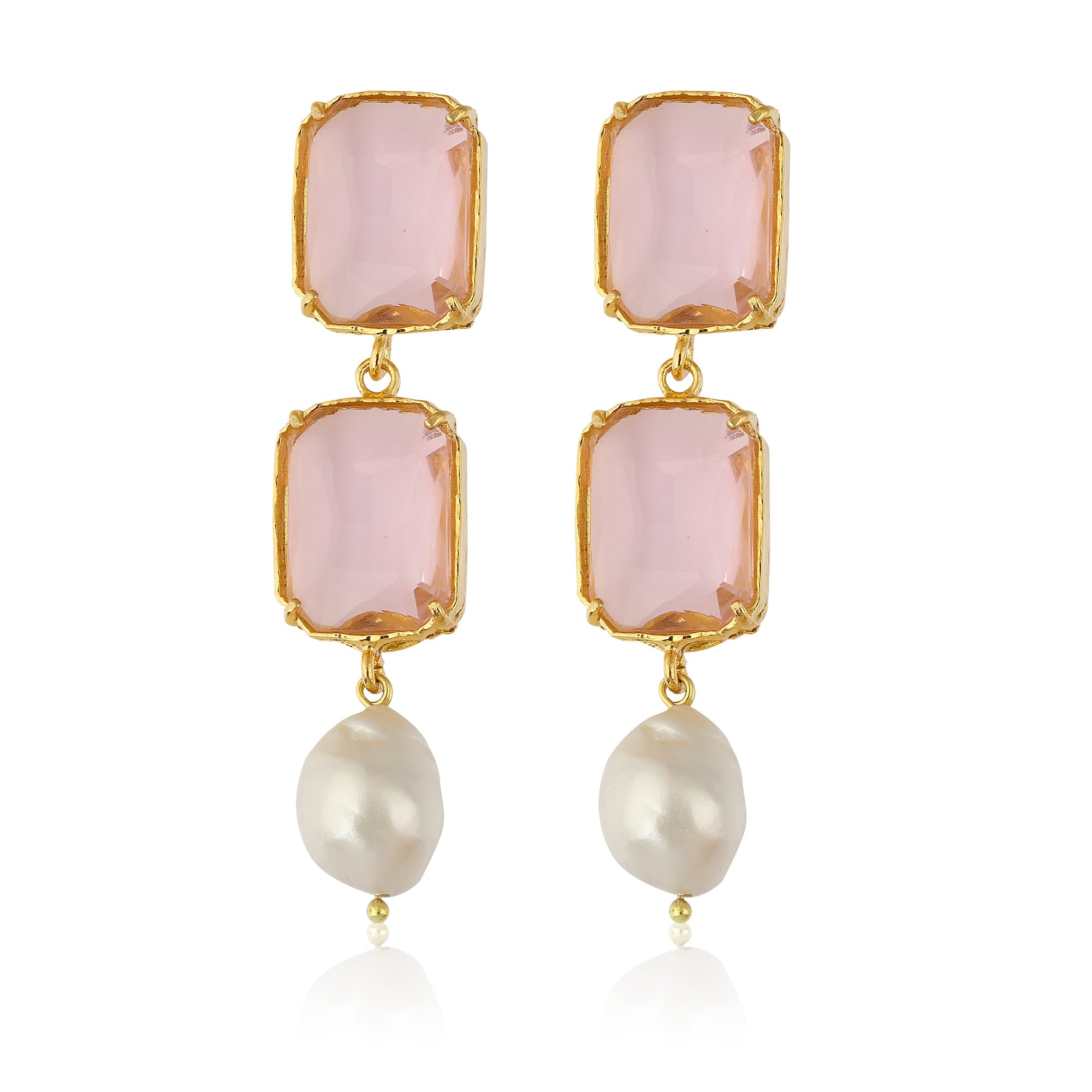 swarovski crystal pearl drop earrings