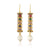 Baroque pearl earrings with colorful swarvoski stones