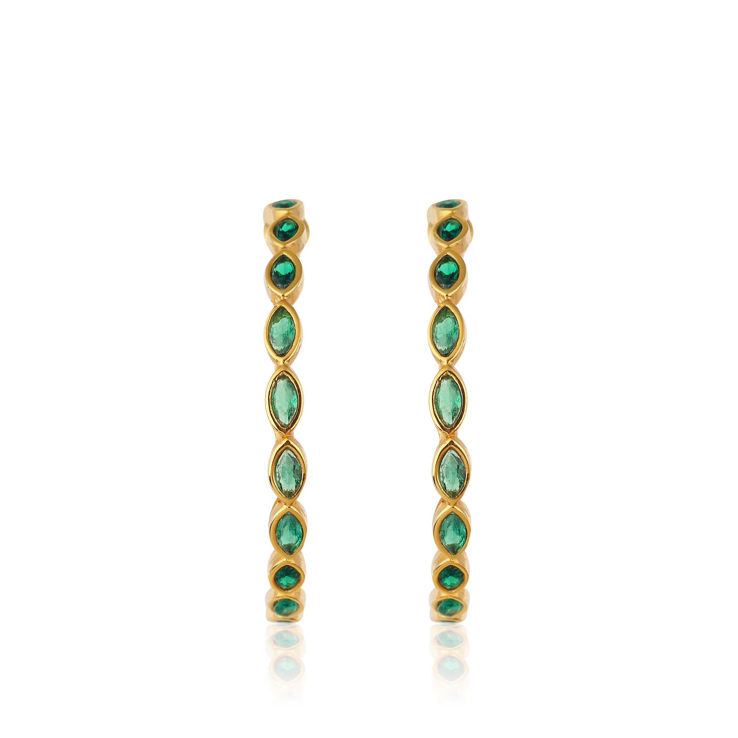 swarvoski crystal stones hoop earrings