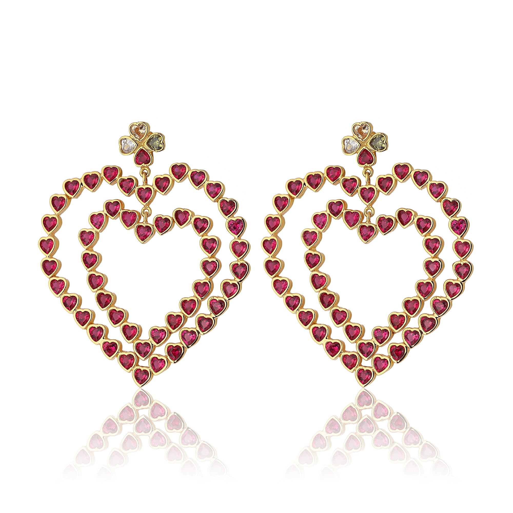 Follow Your Heart Earrings - Vibrant Pink