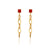 Meridia Chain Earrings with Stone Stud