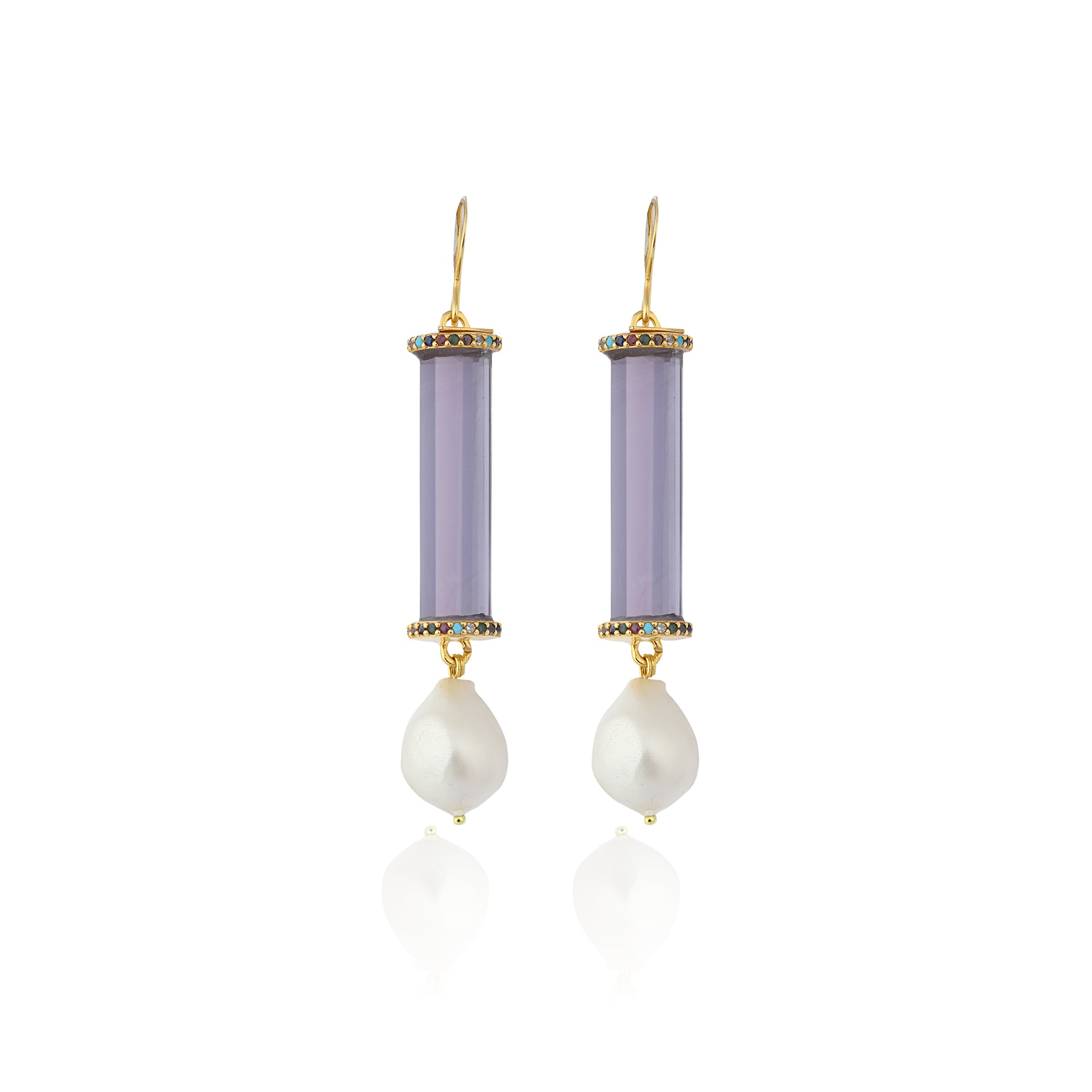 Astraea Earrings - Amethyst