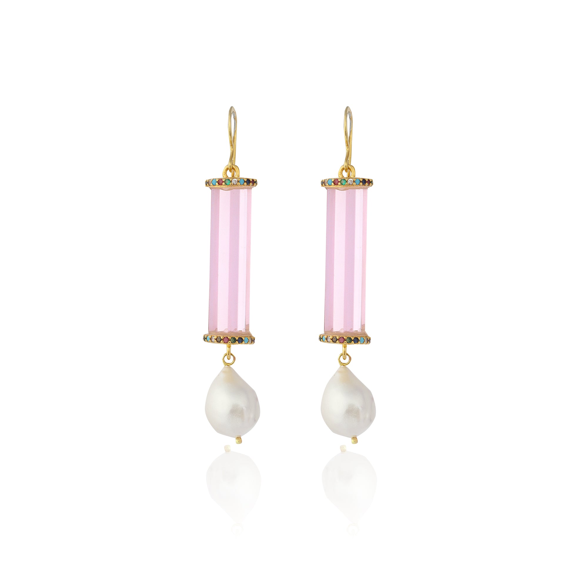 Astraea Earrings - Rose Pink