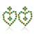 Mighty Heart Earrings - Emerald Green